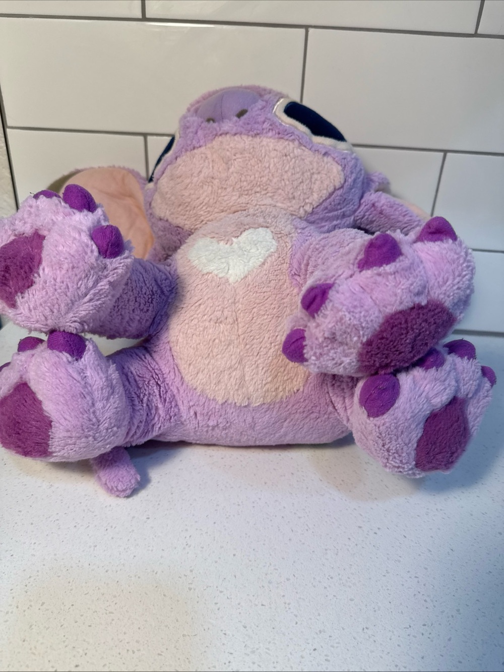 Disney Purple Stitch Plush with Heart Chest - Picture 8 of 10